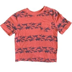 Old Navy Dinosaur Pink Orange Salmon Short Sleeve Tshirt